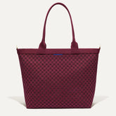 The Lightweight Zip Tote - Cabernet Check