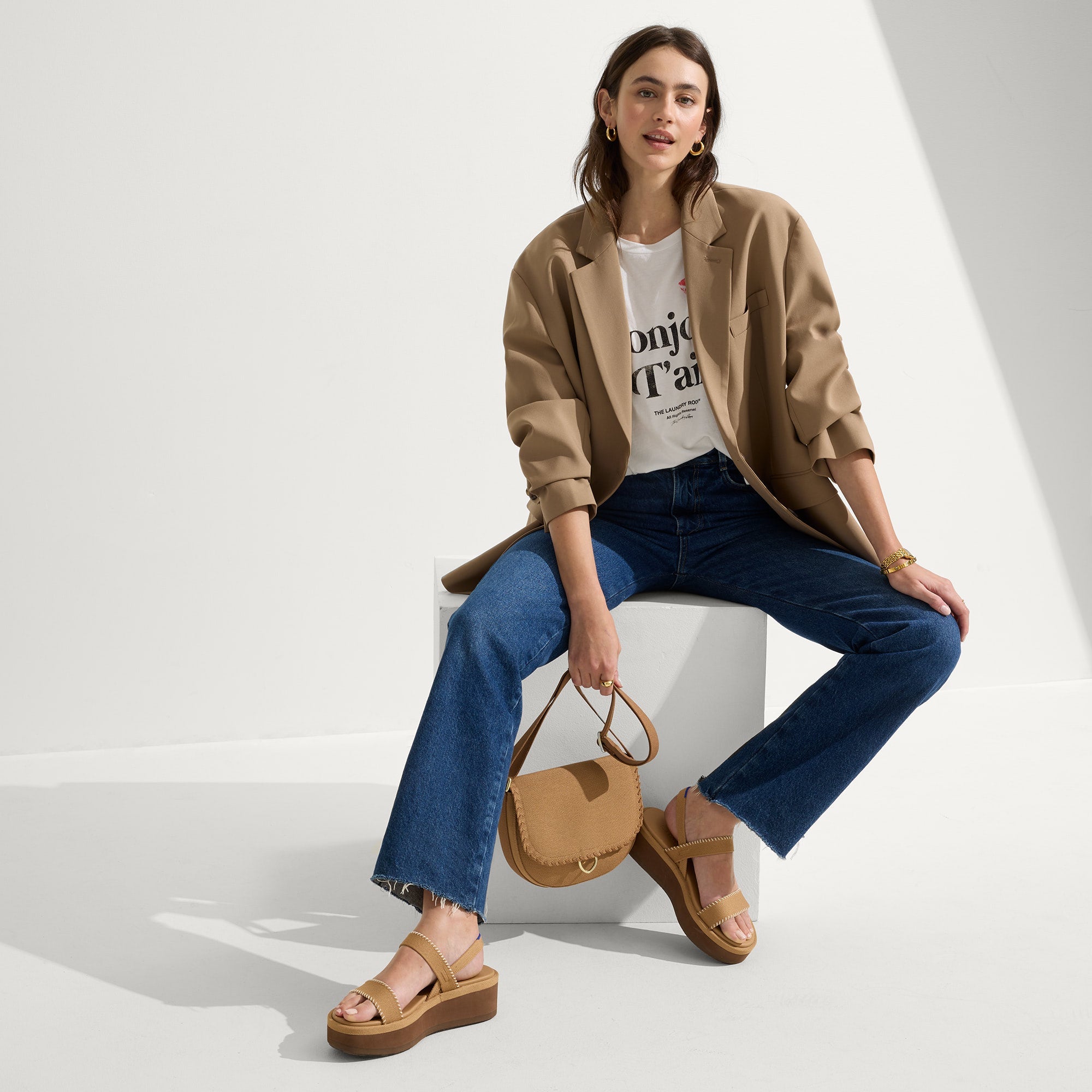 The Lightweight Wedge Sandal - Wren Whipstitch