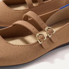 The Double Buckle Mary Jane - Java Chip