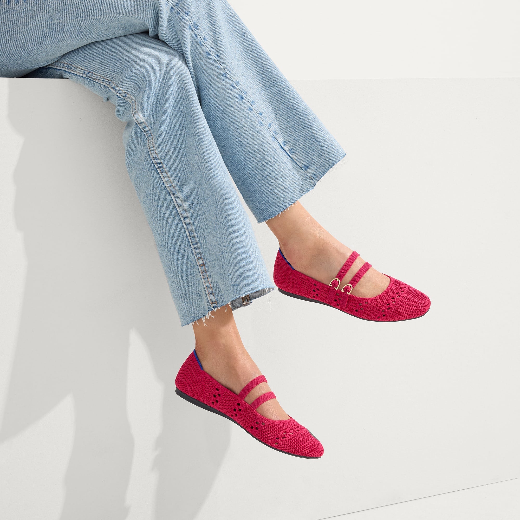 The Double Buckle Mary Jane - Rouge Crochet