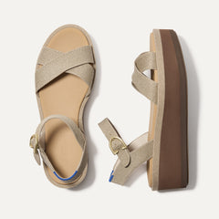 The Criss–Cross Lightweight Wedge Sandal - Aurora
