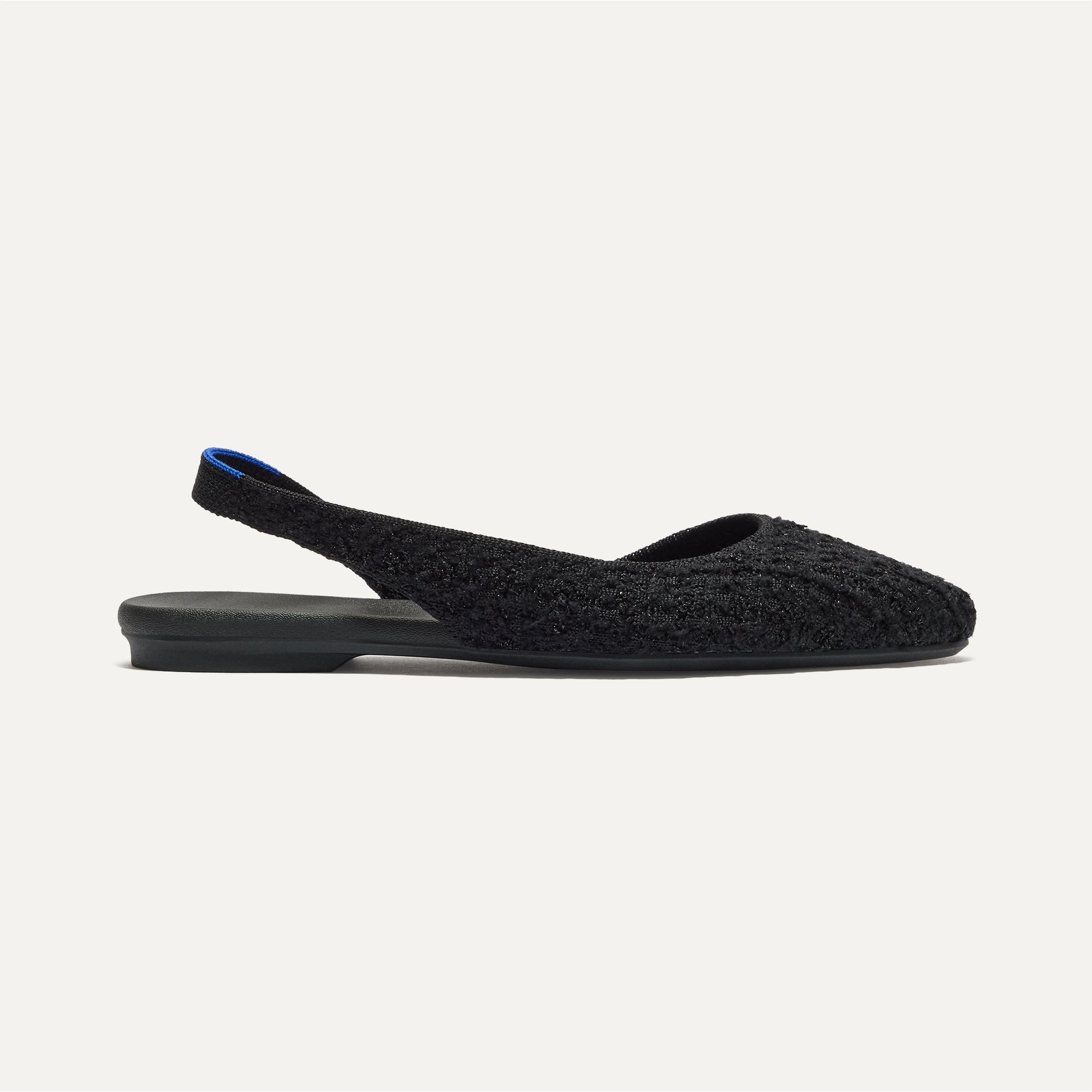 The Almond Slingback - Black Bouclé