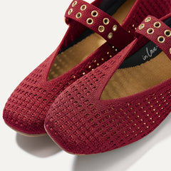 The Max Buckle Mary Jane - Ruby Mesh