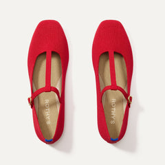 The T–Strap Mary Jane - Red Crisp