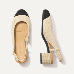 The Heel Ballet Slingback - Pearl Tweed