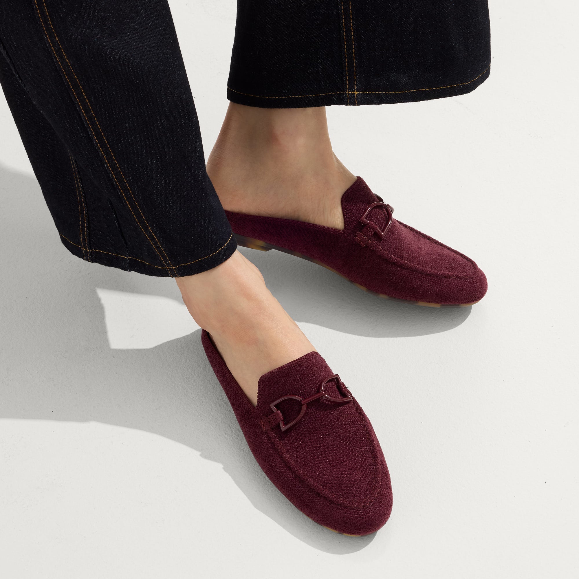 The ReVelvet™ Double Bit Loafer Mule - ReVelvet™ Syrah
