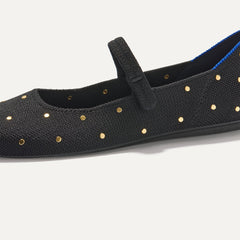 The Square Mary Jane - Studded Black