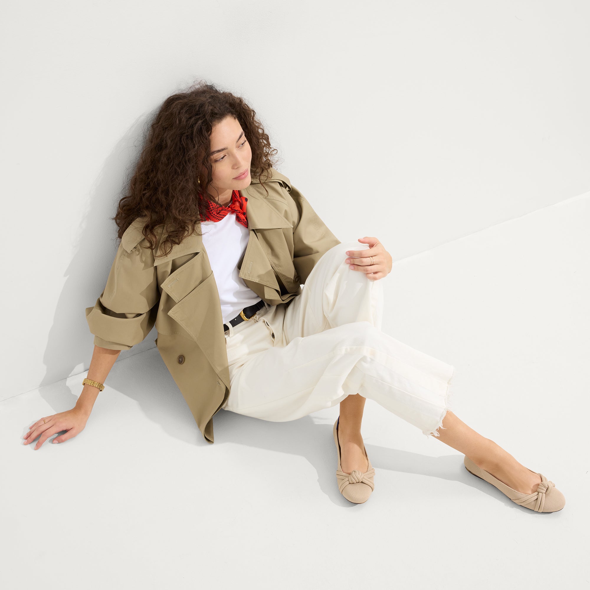 The Knot Ballet Flat - Ecru