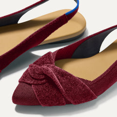 The Twist Point Slingback - Cabernet